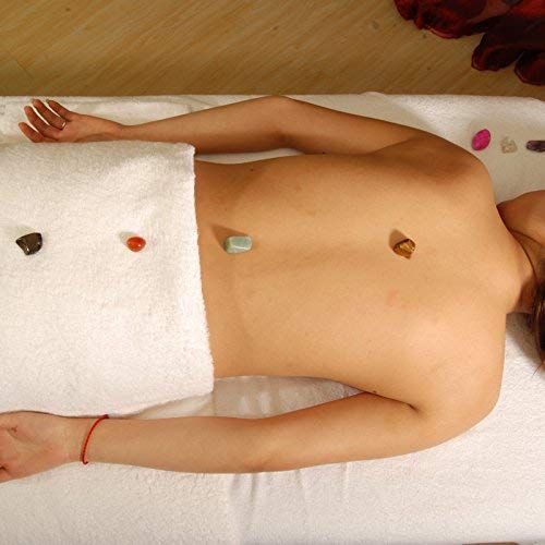 Master Massage 60 Piece Hot Stone Rock Massage Deluxe Pack Set with 7 Chakra