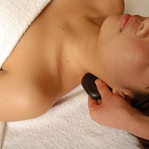 Master Massage 60 Piece Hot Stone Rock Massage Deluxe Pack Set with 7 Chakra