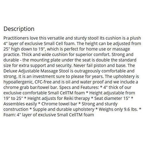 Master Massage Deluxe Glider Rolling Stool, Larger Seat Better Wheels with Gr...