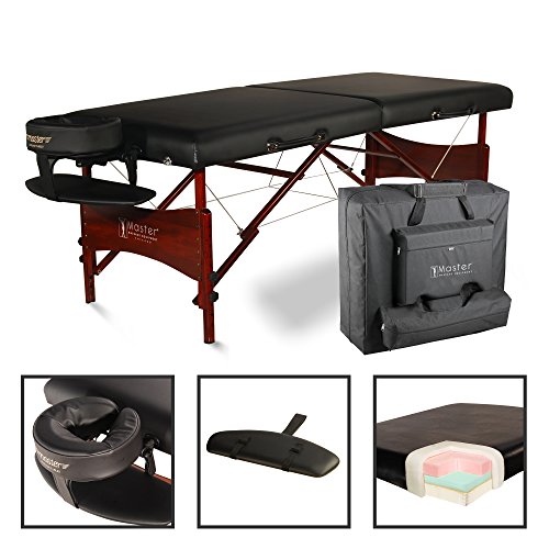 Master Massage Newport 30" Professional Portable Massage Table Package Black,...