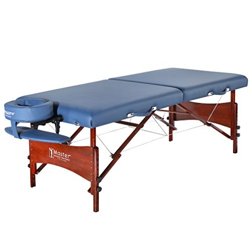 Master Massage Newport Portable Cable Release Massage Table Package, Royal Bl...