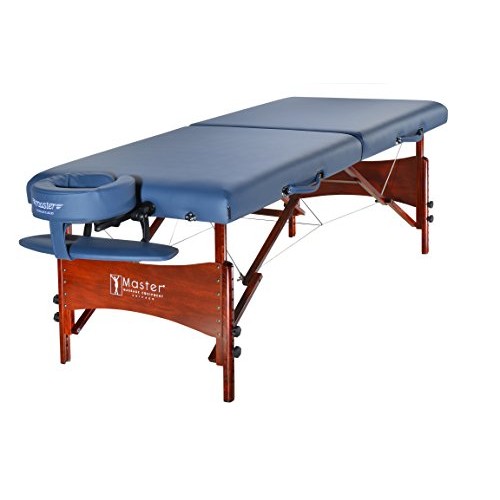 Master Massage Newport Portable Cable Release Massage Table Package, Royal Bl...