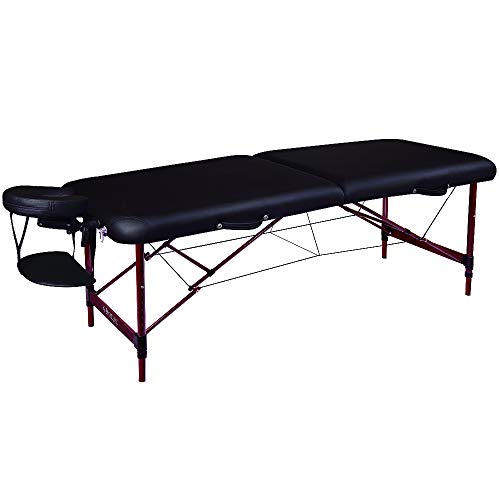 Master Massage Zephyr Lightweight Portable Massage Table Package, Black, 28x7...