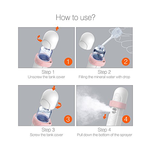 Nano Mister, Mate2GO Eyelash Nebulizer Nano Facial Mister Cool Mist Steamer H...