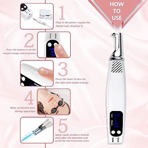 Blue Light Skin Tag Remover Portable Beauty Equipment with Home Usage Gift Id...