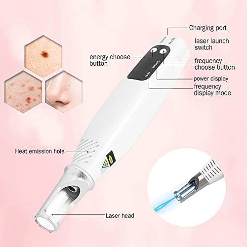 Blue Light Skin Tag Remover Portable Beauty Equipment with Home Usage Gift Id...