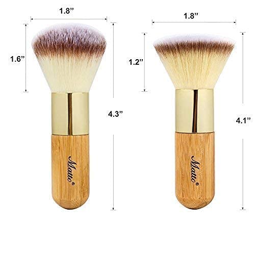 Matto Makeup Brush Set 2 Pieces Face Blush Kabuki Powder Foundation Makeup Br...