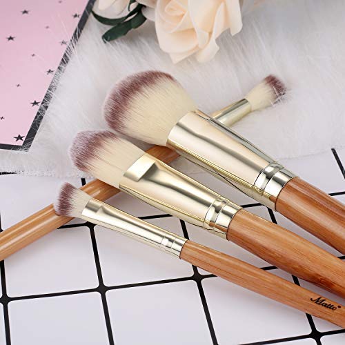 Matto Makeup Brushes 9-Piece Makeup Brush Set Foundation Brush with Travel Ma...