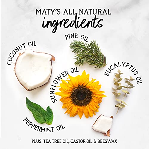 Maty's All Natural Vapor Rub - Petroleum Free - Made with Peppermint, Tea Tre...