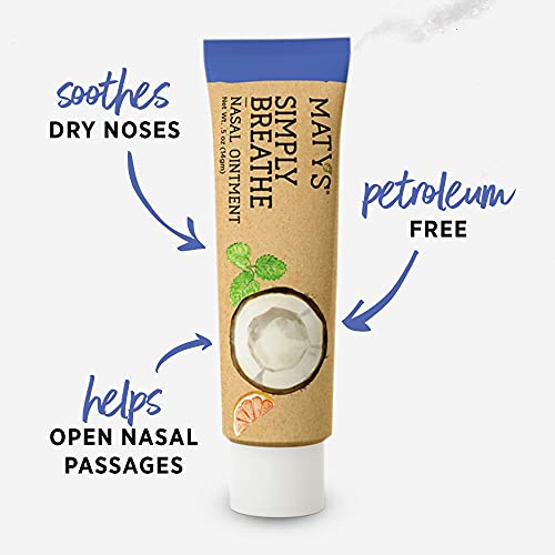 Maty's Simply Breathe Nasal Ointment – Helps Relieve Dry, Irritated Noses & N...