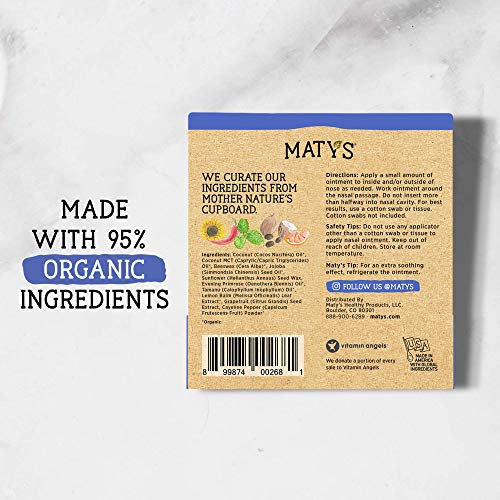 Maty's Simply Breathe Nasal Ointment – Helps Relieve Dry, Irritated Noses & N...