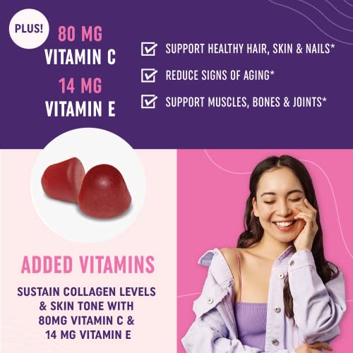 MAV Nutrition Hydrolyzed Collagen Gummies with Biotin Zinc Vitamin C and E | ...