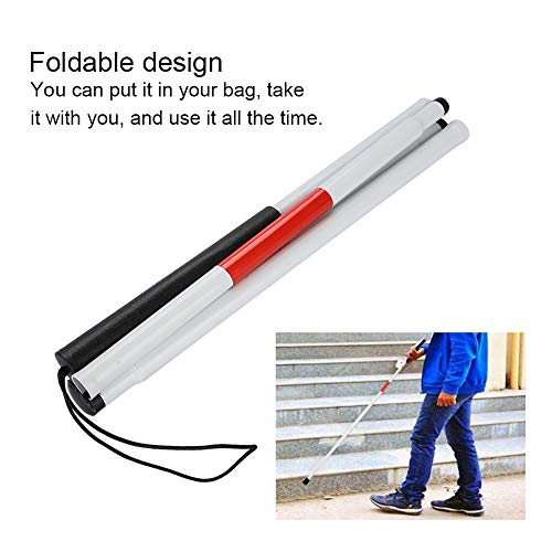 Mavis Laven Folding Foldable Reflective Cane Crutch Portable Anti-Shock Guide...