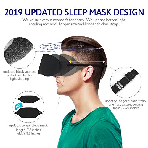 Mavogel Cotton Sleep Eye Mask - Updated Design Light Blocking Sleep Mask, Sof...
