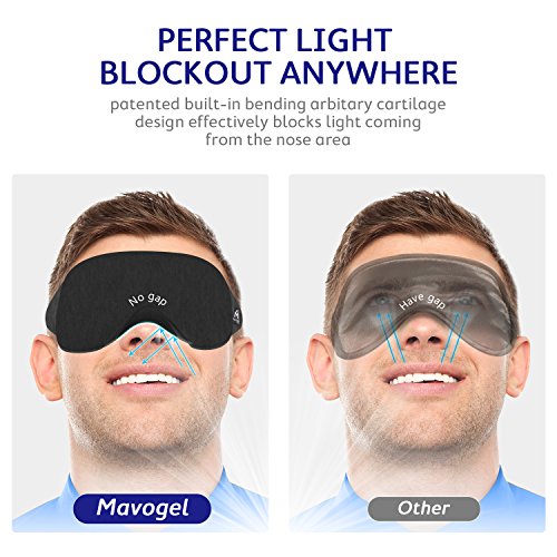Mavogel Cotton Sleep Eye Mask - Updated Design Light Blocking Sleep Mask, Sof...