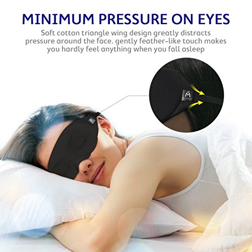 Mavogel Cotton Sleep Eye Mask - Updated Design Light Blocking Sleep Mask, Sof...