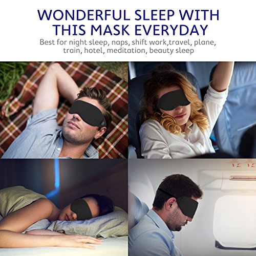 Mavogel Cotton Sleep Eye Mask - Updated Design Light Blocking Sleep Mask, Sof...