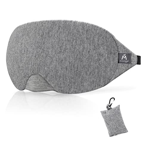 Mavogel Cotton Sleep Eye Mask - Updated Design Light Blocking Sleep Mask, Sof...