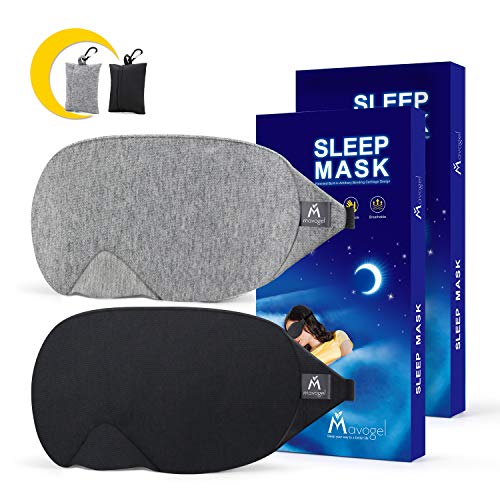 Mavogel Cotton Sleep Eye Mask - Updated Design Light Blocking Sleep Mask, Sof...