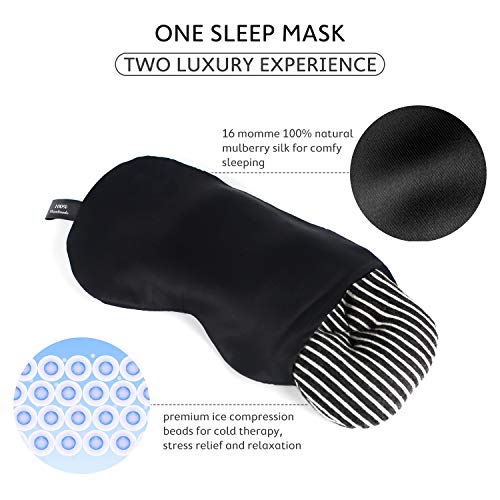 Mavogel Weighted Eye Mask for Sleeping - Weighted Sleep Mask with Removable E...
