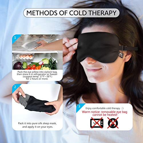 Mavogel Weighted Eye Mask for Sleeping - Weighted Sleep Mask with Removable E...