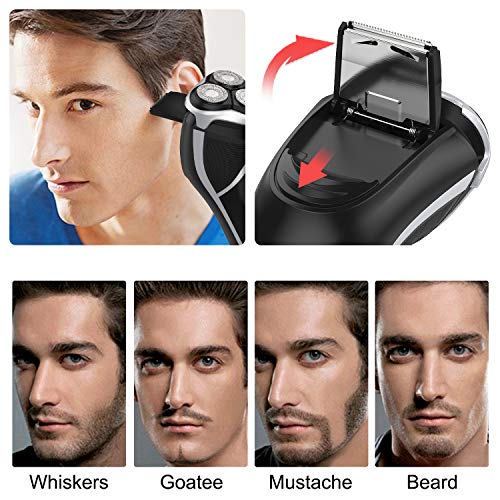 Men's Electric Shaver - MAX-T Corded and Cordless Rechargeable 3D Rotary Shav...