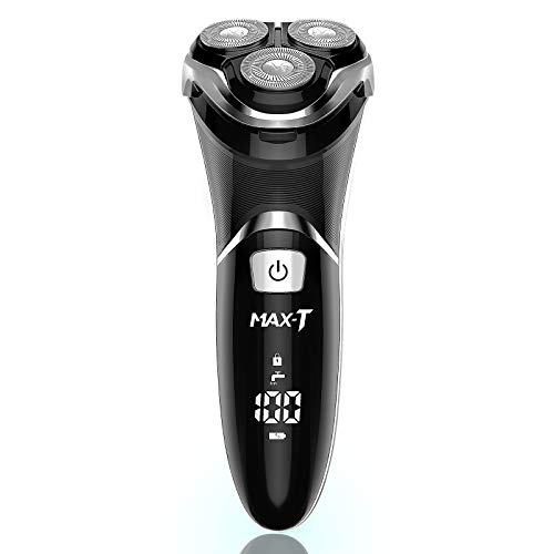 Men's Electric Shaver - MAX-T Corded and Cordless Rechargeable 3D Rotary Shav...