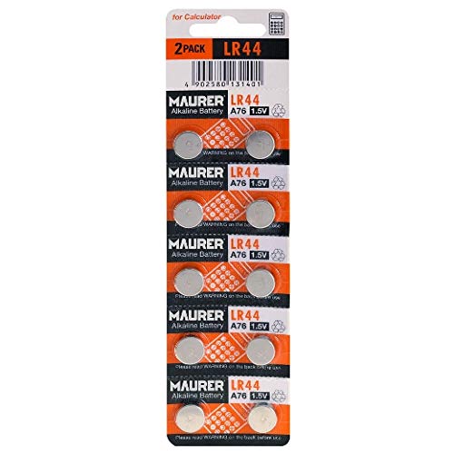 Maxell LR44 (A76) Batteries, 10 Count