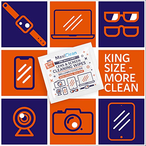 Lens Wipes - 222 (5.9X5.5 in / 15X14 cm) Pre-moistened Eyeglass Cleaning Wipe...