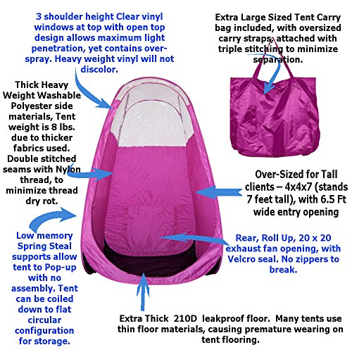 MaxiMist Pop Up Airbrush Spray Tanning Tent - Pink 1 Count