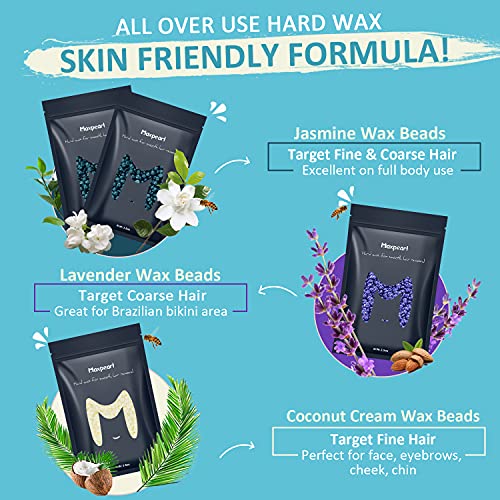 Maxpearl Waxing Kit with Hard Wax Beads, Hair Removal Wax Warmer Kit for Fine...