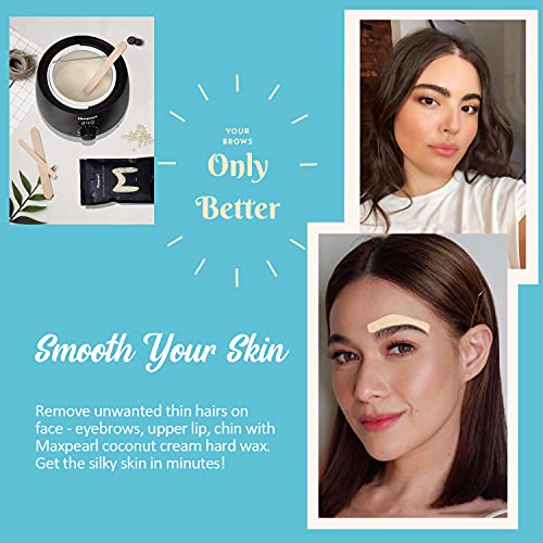 Maxpearl Waxing Kit with Hard Wax Beads, Hair Removal Wax Warmer Kit for Fine...