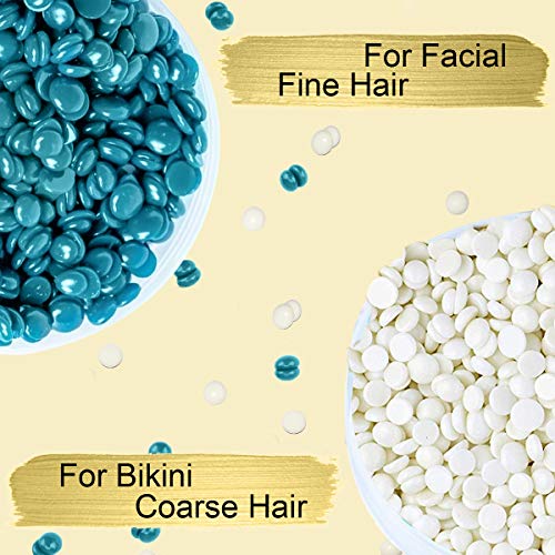 Wax Kit for Women Men, Hair Removal Waxing Kit with Hard Wax Beans for Coarse...