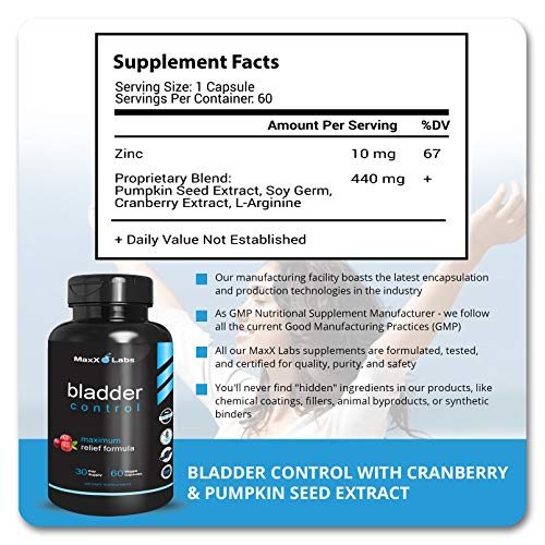 Bladder Control & UTI Cranberry Supplement - Cranberry Pills for Women - Pote...