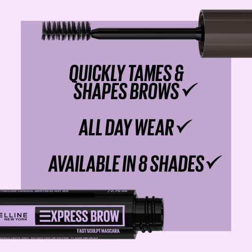 Maybelline Brow Fast Sculpt, Shapes Eyebrows, Eyebrow Mascara Makeup, Black B...