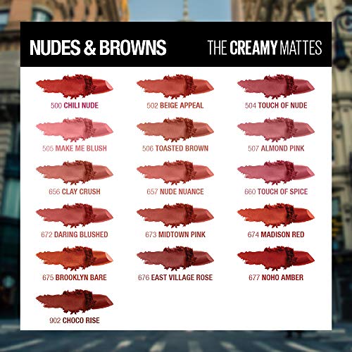 Maybelline Color Sensational Lipstick, Lip Makeup, Matte Finish, Hydrating Li...