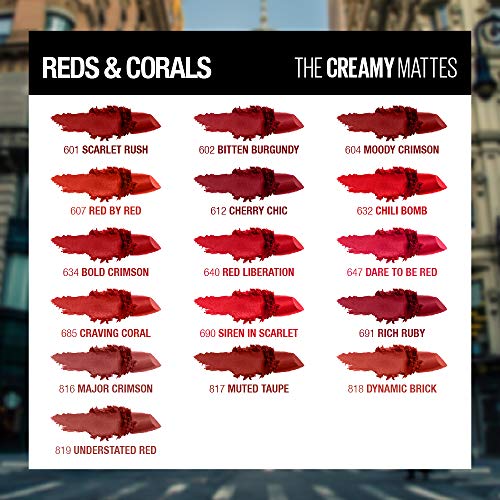 Maybelline Color Sensational Lipstick, Lip Makeup, Matte Finish, Hydrating Li...