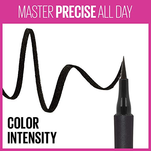 Maybelline Eyestudio Master Precise All Day Liquid Eyeliner, Black, 0.034 Ounce