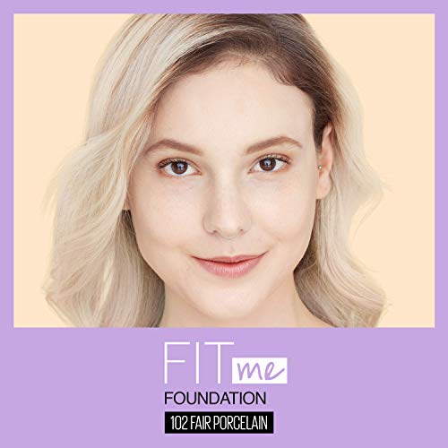 Maybelline Fit Me Dewy + Smooth Foundation Makeup, Fair Porcelain, 1 fl. oz.