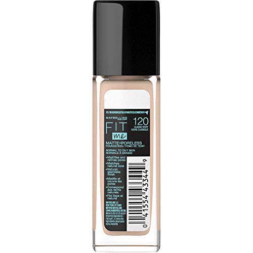 Maybelline Fit Me Matte + Poreless Liquid Foundation Makeup, Classic Ivory, 1...