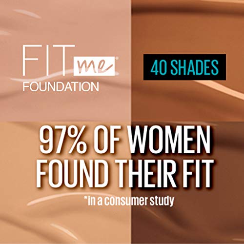 Maybelline Fit Me Matte + Poreless Liquid Foundation Makeup, Classic Ivory, 1...