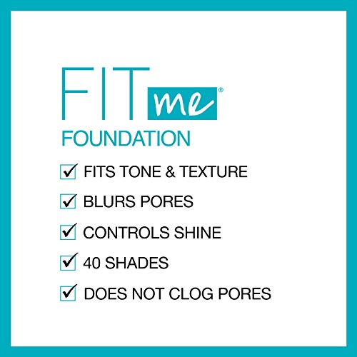 Maybelline Fit Me Matte + Poreless Liquid Foundation Makeup, Classic Ivory, 1...