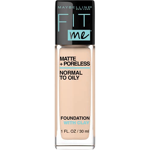 Maybelline Fit Me Matte + Poreless Liquid Foundation Makeup, Ivory, 1 fl; oz;...