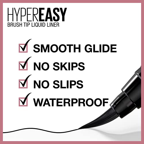 Maybelline Hyper Easy Liquid Pen No-Skip Eyeliner, Satin Finish, Waterproof F...