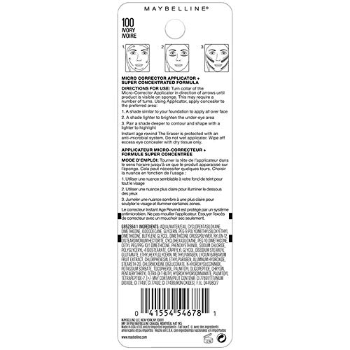 Maybelline Instant Age Rewind Eraser Dark Circles Treatment Multi-Use Conceal...