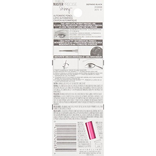 Maybelline Master Precise Skinny Gel Eyeliner Pencil, Defining Black, 0.0035 ...