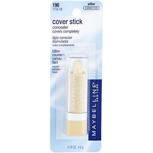 Maybelline New York Cover Stick Concealer, 190 Corrective Yellow, 0.16 Ounce
