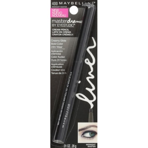 Maybelline New York Eye Studio Master Drama Cream Pencil Liner, Midnight Mast...