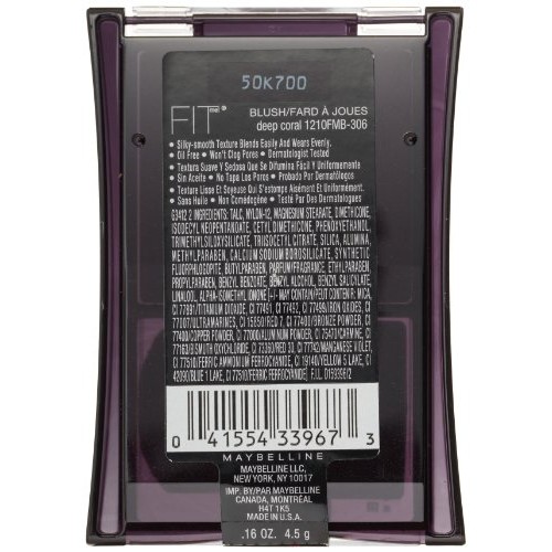 Maybelline New York Fit Me! Blush, Deep Coral, 0.16 Ounce