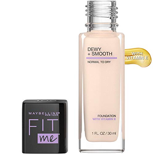 Maybelline New York Fit Me Dewy + Smooth Foundation Makeup, Fair Ivory, 1 Fl....